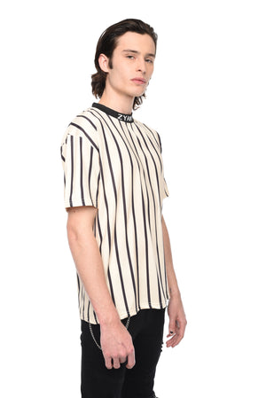 STRIPED TEE WITH PRINTED RIB - ZYARI