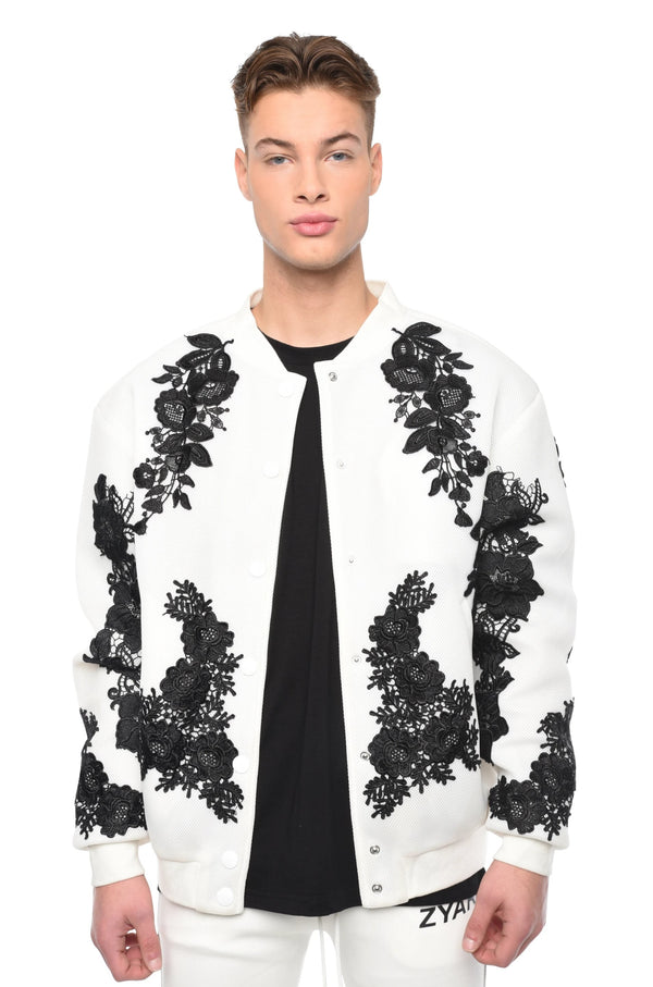 LIMITED EDITION APPLIQUÉ JACKET - WHITE - ZYARI
