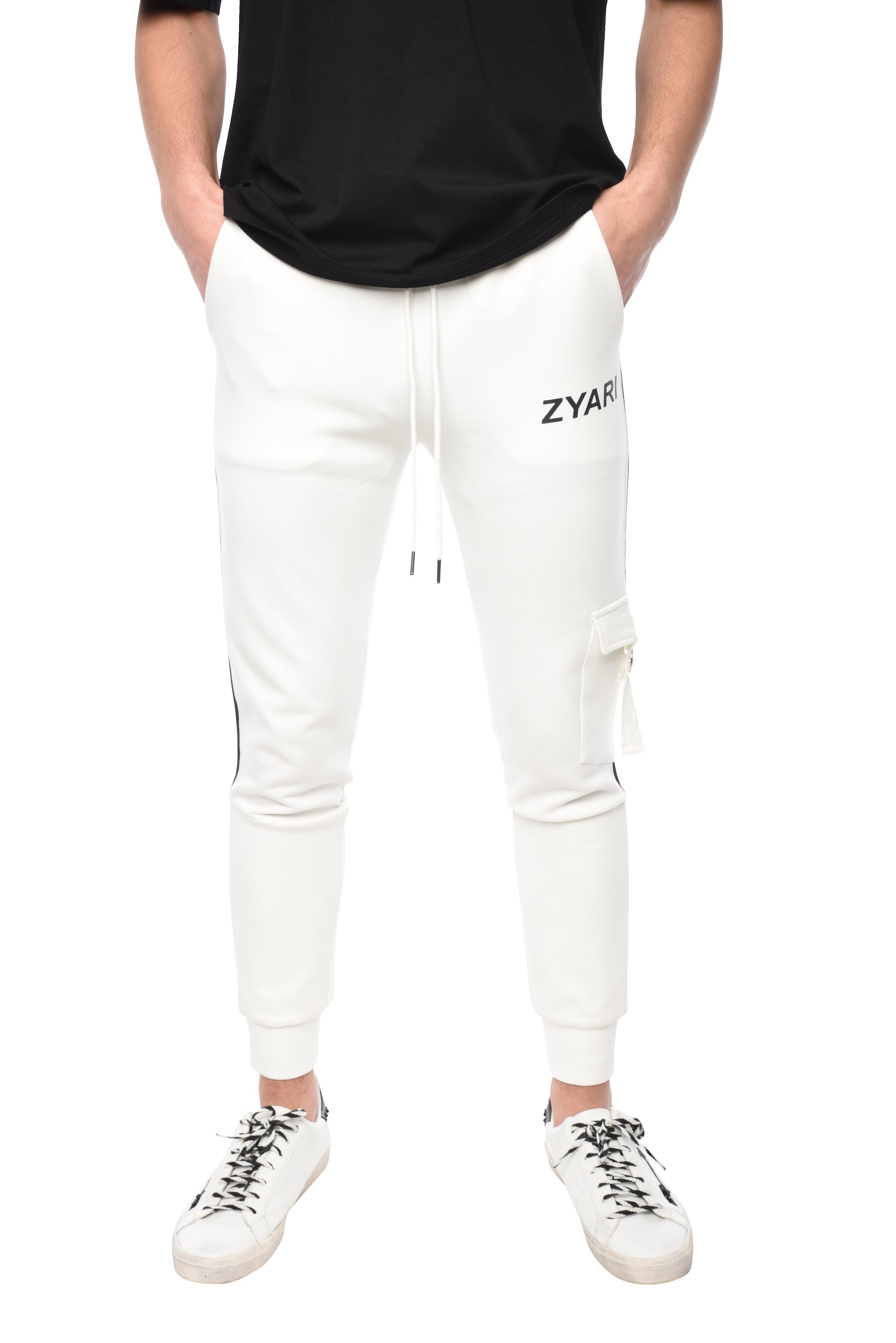 TROUSER WITH BUTTONS - WHITE - ZYARI