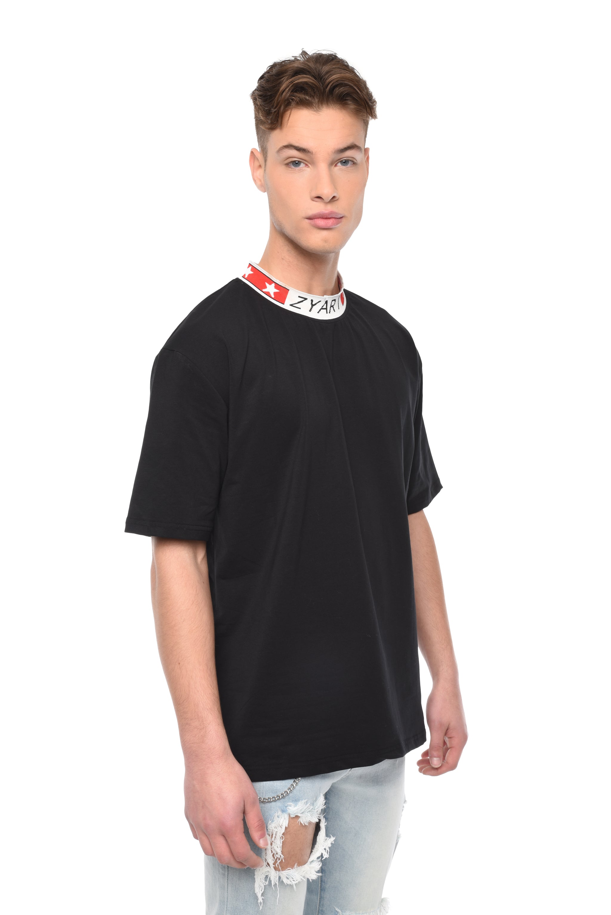 STAR DETAILING RIB T-SHIRT - ZYARI